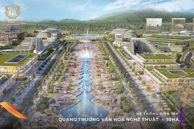 Quảng trường trung tâm tại dự án Caraworld Cam Ranh